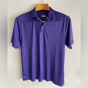 Jack Nicklaus Performance Golf Polo Shirt geometric paisley purple men’s L